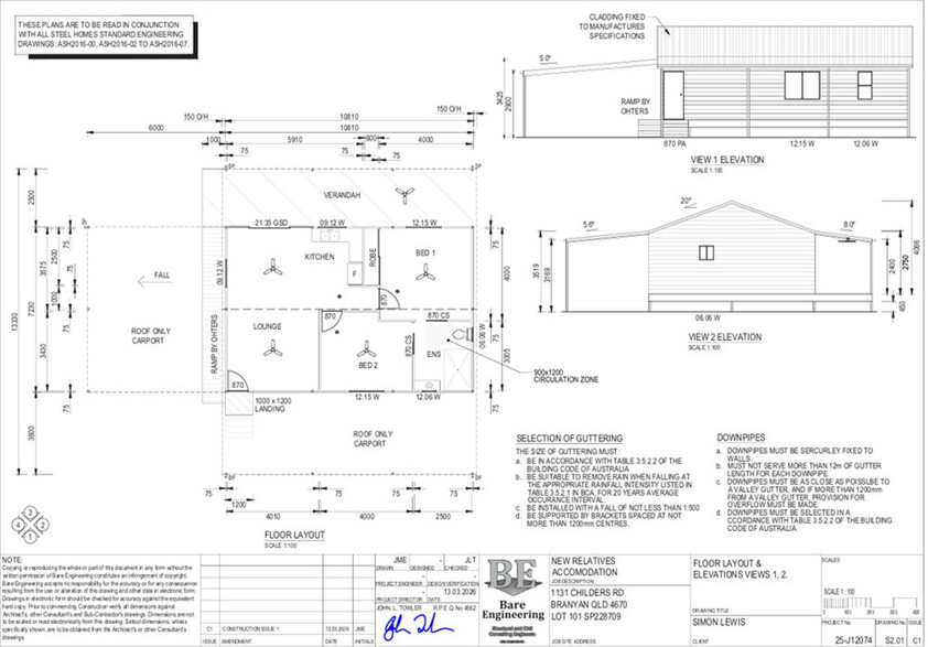 Tropical sun - Dual living on acreage - Restored Queenslander - Home Business Compliant. floor plan