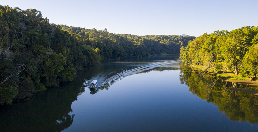 The closest Wet Tropics World Heritage river-based experience to Cairns
