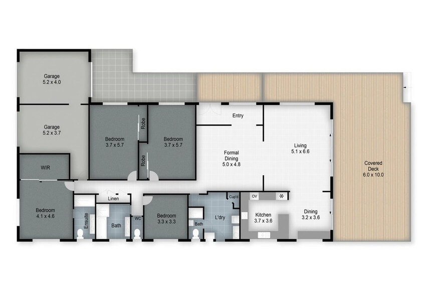 Tallebudgera magic - 20 metre sandy beach, pool, deck and pontoon in fully renovated 4 bedroom home floor plan