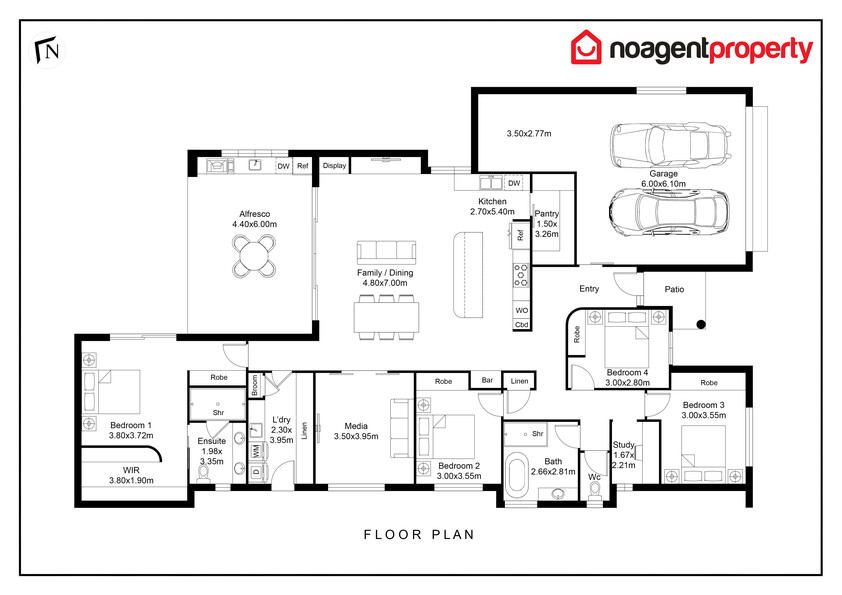Architecturally Designed Coastal Luxury with Premium Entertaining & Massive Powered Shed floor plan