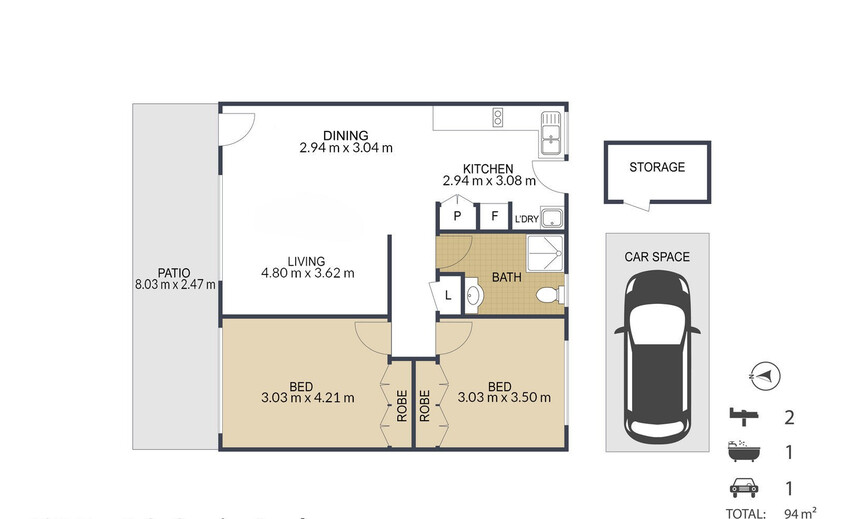 Coastal 2 Bedroom Unit - walk to beach