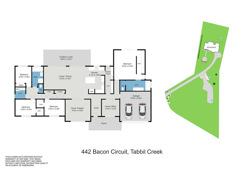 Luxury country living on 2.99 acres just 4 minutes from Dungog floor plan