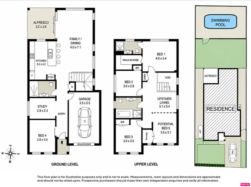 Flexible Multigenerational Living | Excellent Transport Links | Pool & Backyard Lifestyle floor plan