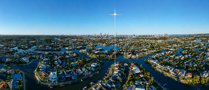 Rare North-to-Water Benowa Waters Residence with 32.1m Frontage & Modern Private Pontoon