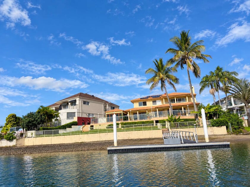 Rare North-to-Water Benowa Waters Residence with 32.1m Frontage & Modern Private Pontoon