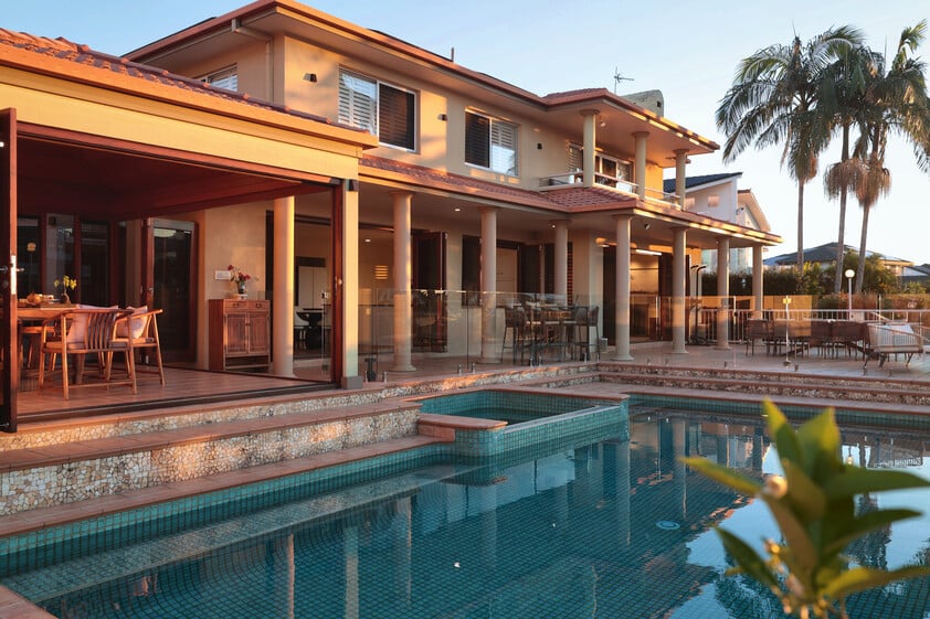 Rare North-to-Water Benowa Waters Residence with 32.1m Frontage & Modern Private Pontoon