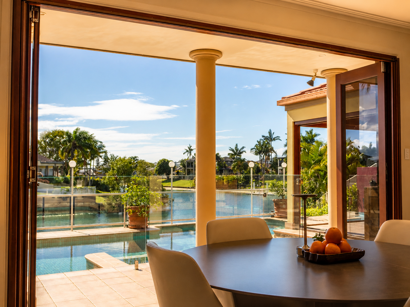 Rare North-to-Water Benowa Waters Residence with 32.1m Frontage & Modern Private Pontoon