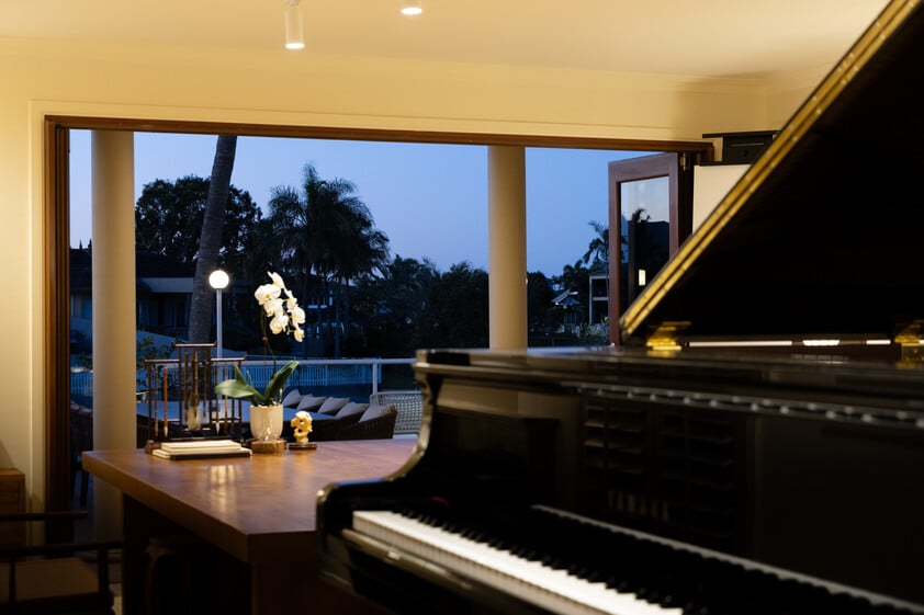 Rare North-to-Water Benowa Waters Residence with 32.1m Frontage & Modern Private Pontoon