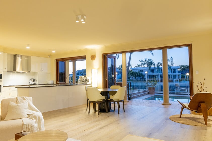 Rare North-to-Water Benowa Waters Residence with 32.1m Frontage & Modern Private Pontoon