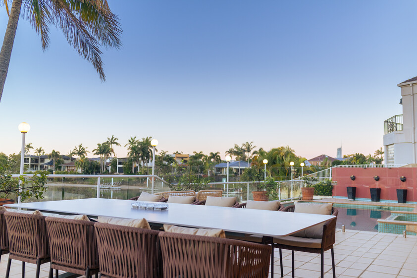 Rare North-to-Water Benowa Waters Residence with 32.1m Frontage & Modern Private Pontoon