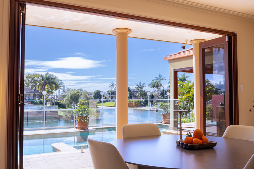 Rare North-to-Water Benowa Waters Residence with 32.1m Frontage & Modern Private Pontoon