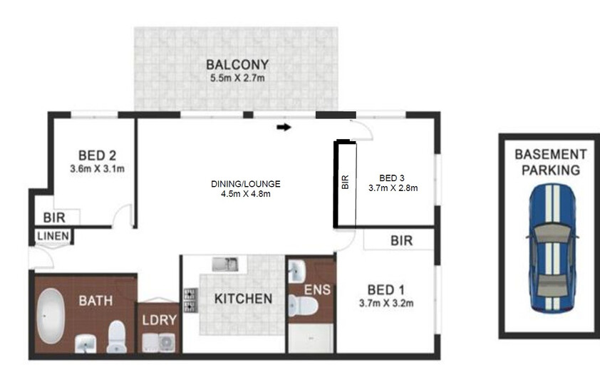 Rare 3-Bedroom Apartment in Prime Holroyd Location floor plan