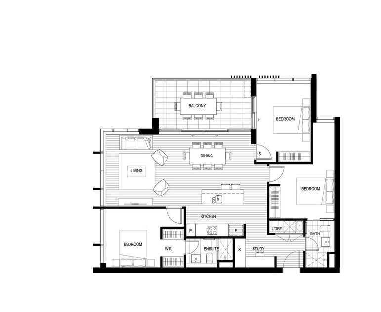 Modern Apartment - Close to everything - Thornton Oval and mountain views floor plan