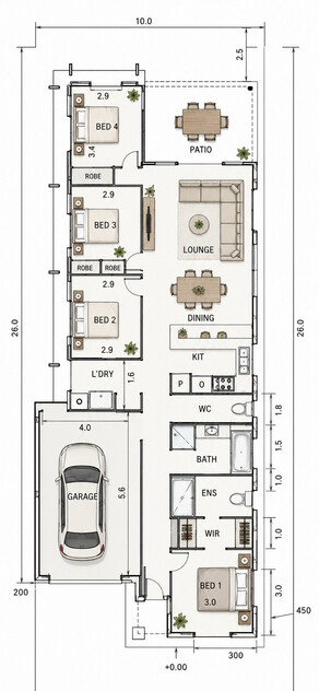 Modern House & Land Package in the Growing Ridgeview Narangba Community floor plan