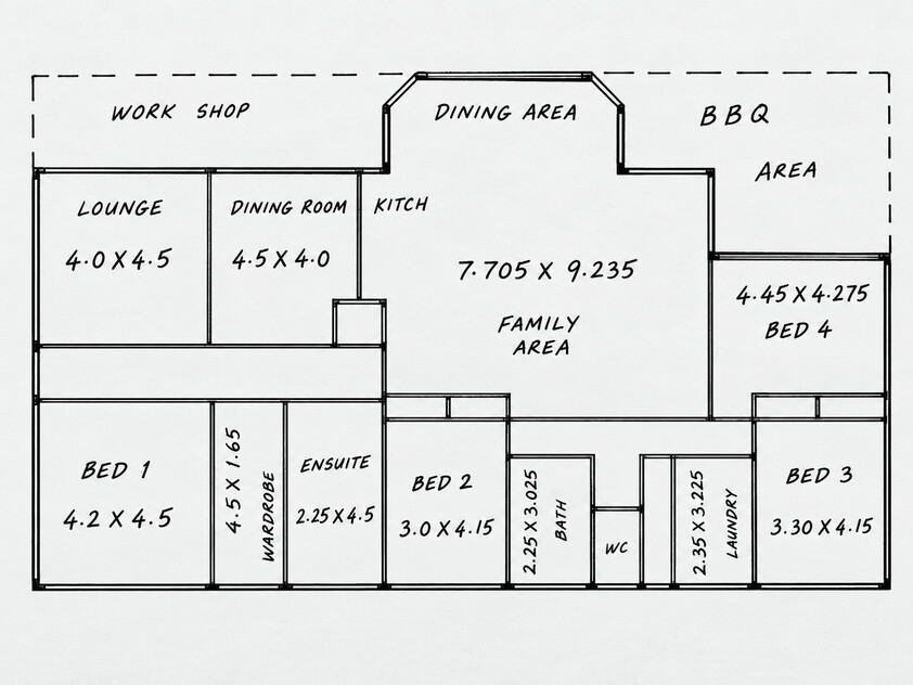 Substantial Four-Bedroom Family Home with Generous Living floor plan