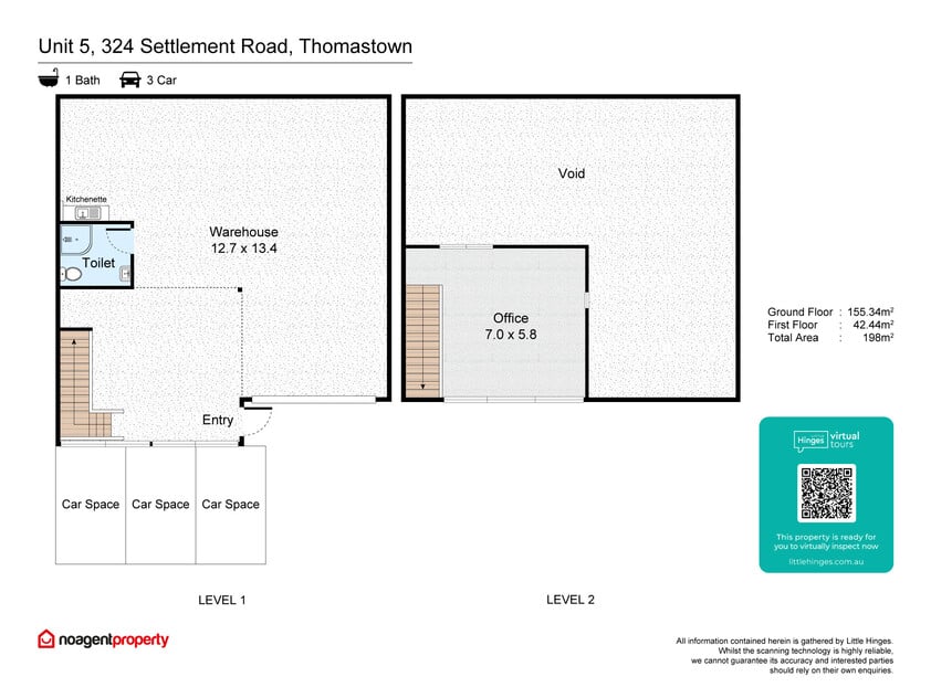 Modern 198sqm Warehouse & Office | Secure Gated Complex | Owner-Occupier or Investment Opportunity floor plan