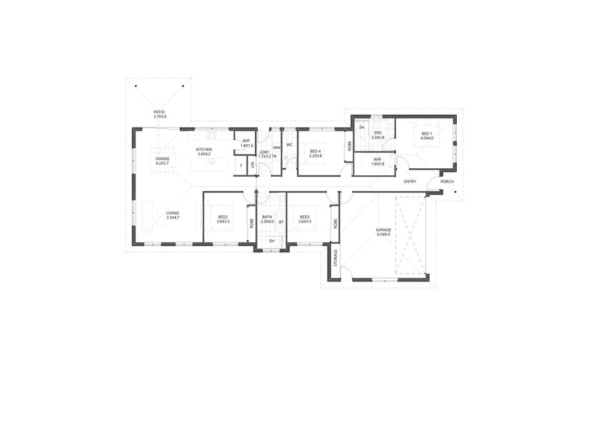 Brand-New 4-Bedroom House & Land Package with Mountain Views floor plan