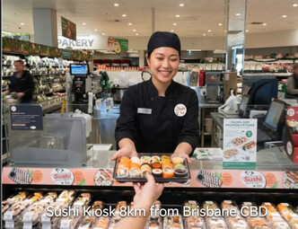 Sushi Franchise Inside Woolworths | Just 8km to Brisbane CBD | Net $3,300/Wk