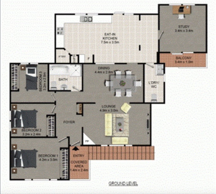 Spacious 4 Bedroom Home with District View
