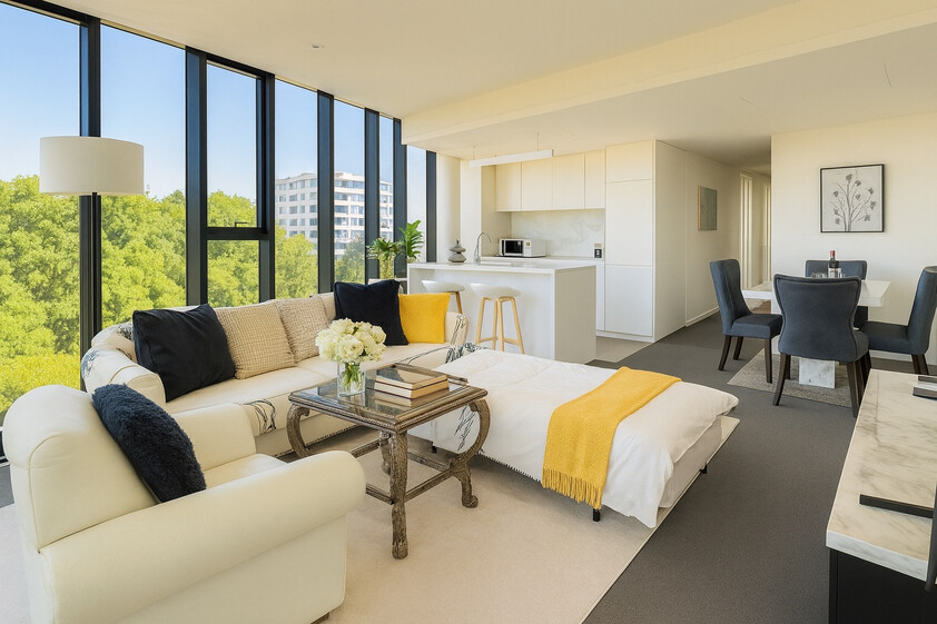 Corporate Residence — Furnished Two-Bedroom, Two-Bathroom Apartment at Parque, St Kilda Road