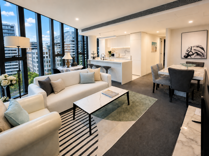 Corporate Residence — Furnished Two-Bedroom, Two-Bathroom Apartment at Parque, St Kilda Road