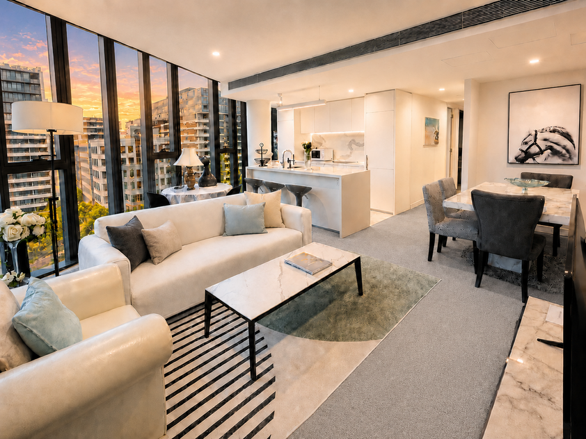 Corporate Residence — Furnished Two-Bedroom, Two-Bathroom Apartment at Parque, St Kilda Road