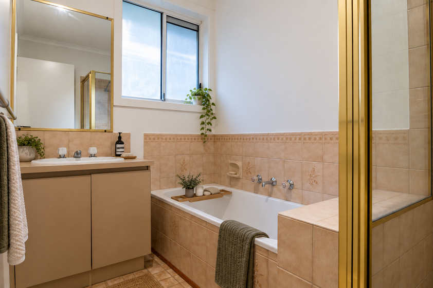 Two bedroom unit with single lock-up garage