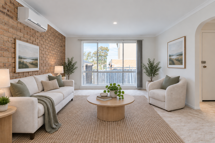 Two bedroom unit with single lock-up garage